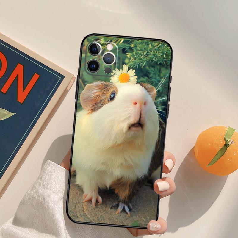 Animal Guinea Pig Funda Case For iPhone 16 15 14 Pro Max 11 12 13 Pro Max Mini XR 16 15 Plus 16e Phone Cover