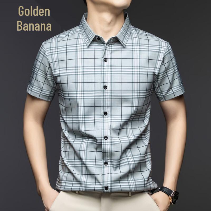 

Мужская летняя клетчатая повседневная футболка с коротким рукавом Jinjuan XL