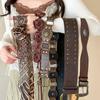 Vintage Western Style Brown Rivet Belt Women's Wear Flower Waist Chain Waist Rope with Skirt Jeans Waist Seal Accessories