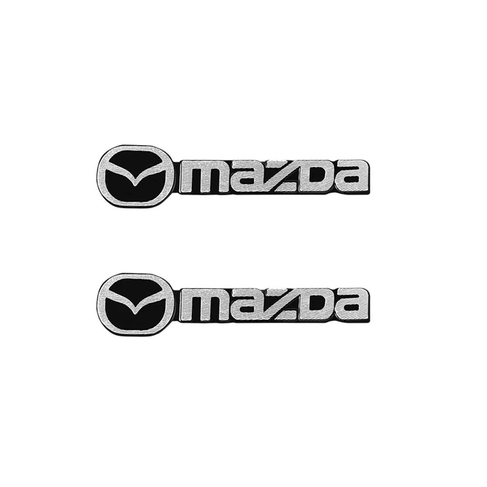 

2025 Hot 2/4pcs 3D Car Styling Sticker Aluminum Emblem interior Speaker audio Badge Sticker Accessories For Mazda Axela Atenza M