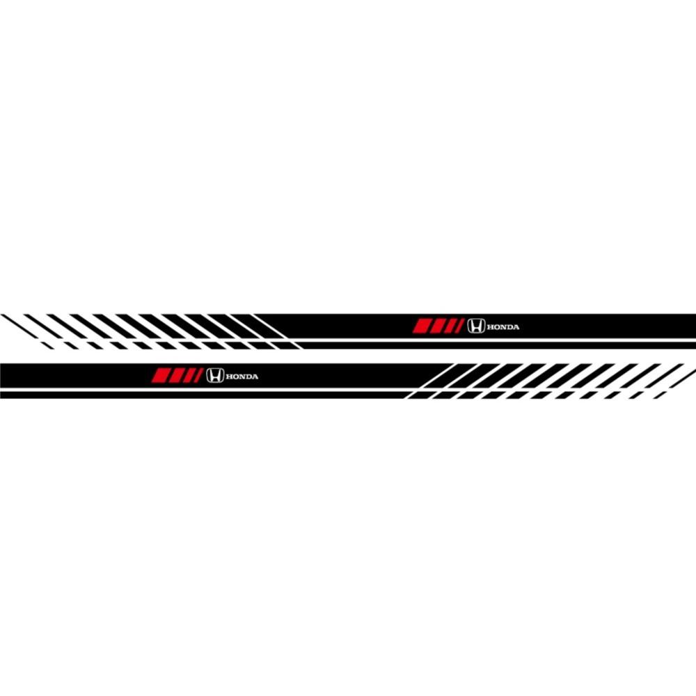 kybn5 2Pcs Car Body Side Stripe DIY Decal Car Tuning Logo Sticker For Honda Mugen Typer ACCORD Airwave Avancier Civic INSPIRE GK5 CRV