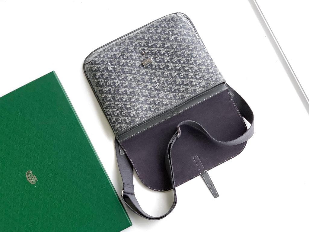 Bolsa Mensageiro Transversal Pied de Poule - Unissex em Cinza, Preto, Azul Marinho