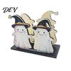 Cute Desktop Storage Box Halloween Wooden Napkin Holder, Pastel Pumpkin Ghost Black Cat Tabletop Tissue Dispenser, Waterproof Party Table Decor
