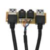 Front Panel USB3.0+ USB3.0+High Definition Audio Jack Port I/O Board + Internal Wire Audio Video Cable for Computer for