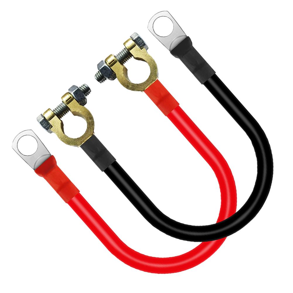 2Pcs Battery Inverter Cable 50cm 2AWG Car Starter Cable Waterproof Car Battery Leads For Trucks Boats Motorcycles