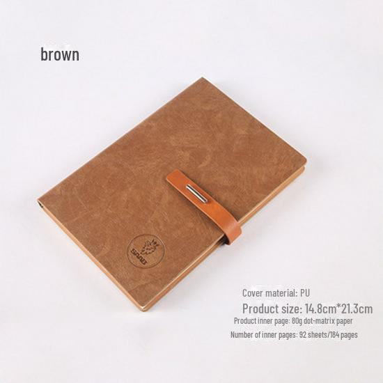 A5 Business Office Hardcover Buckle Notepad - Creative Imitation Leather PU Notebook with Custom Logo