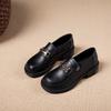 The first layer of cowhide loafers women's 2025 spring new one-pedal leather soft-soled casual commuting small leather shoes women's shoes