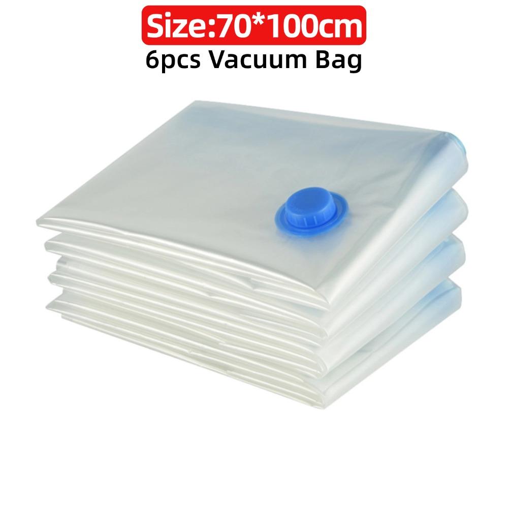 6/12PCS Vacuum Bag for Clothes Storing Dustproof Compression Sealer Bag Space Saving Blankets Clothes Pillows Storage Container