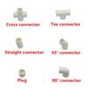 1 Pièce Raccord PVC Tuyau d'Alimentation en Eau Té Croix Coude Droit Connecteur Égal Diamètre Intérieur 20mm Adaptateur Plastique pour Irrigation