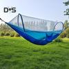 Amaca da campeggio con rete anti-moscerini da 200 kg, traspirante, leggera, portatile, singola, con cinghie per alberi, facile da montare, per interni ed esterni, da trekking