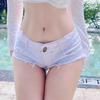 Korean Style Women's Super Low Rise Ripped Denim Hot Pants - Sexy Slimming Shorts