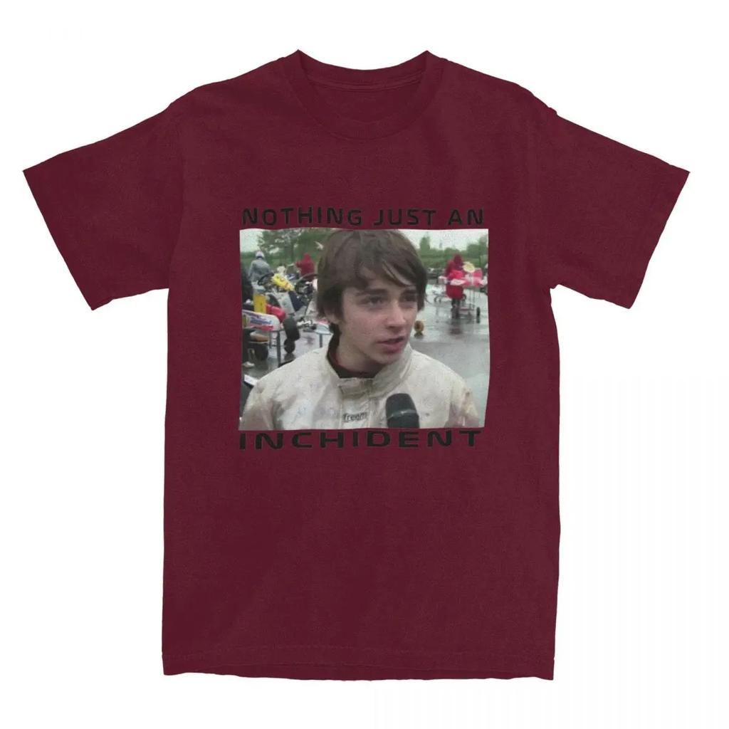 Awesome Just An Inchident Charles Leclerc T-Shirts for Men Women Pure Tees Shirt Printed Clothes