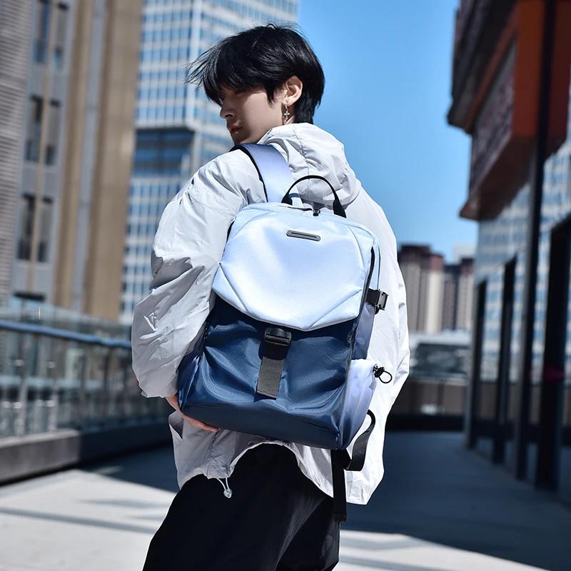 Gradient Color Men's Backpack Computer Backpack for Middle and High School Students New Fashionable Brand