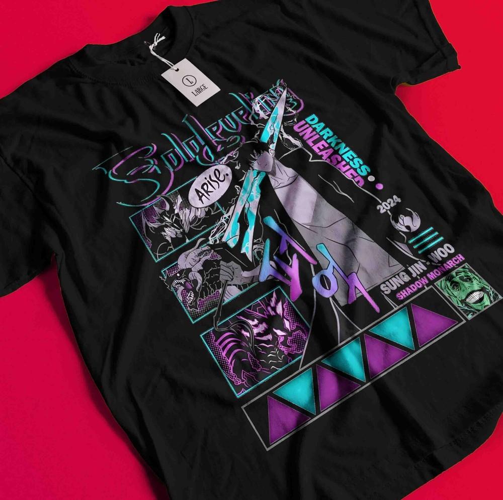 

Solo Leveling T-Shirt Sung Jinwoo Shirt Cha Haein Tshirt Antares Tee Anime Gift BB269 M