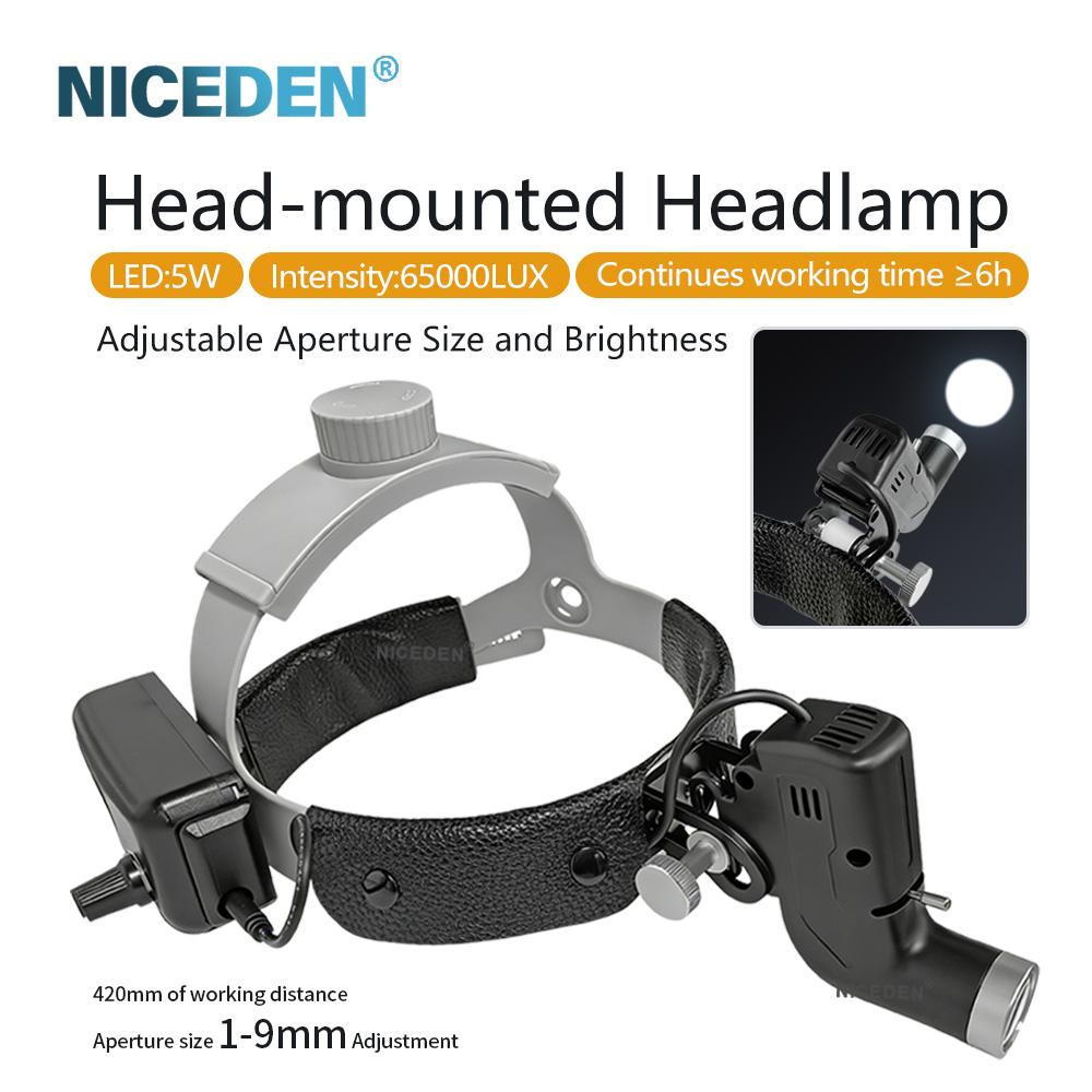 Dental LED Head Light Lamp for Binocular Loupes Brightness Spot Adjustable Dental Lab Headlamp Surgical Headlight