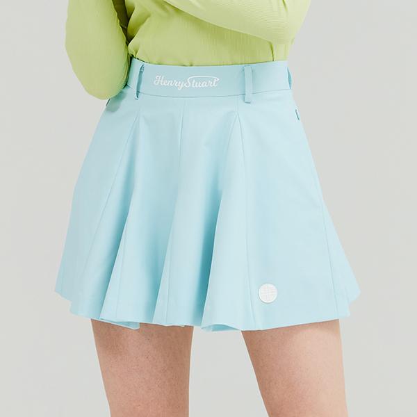 HENRY STUART Women'S Pleated Flare Skirt Sky Blue