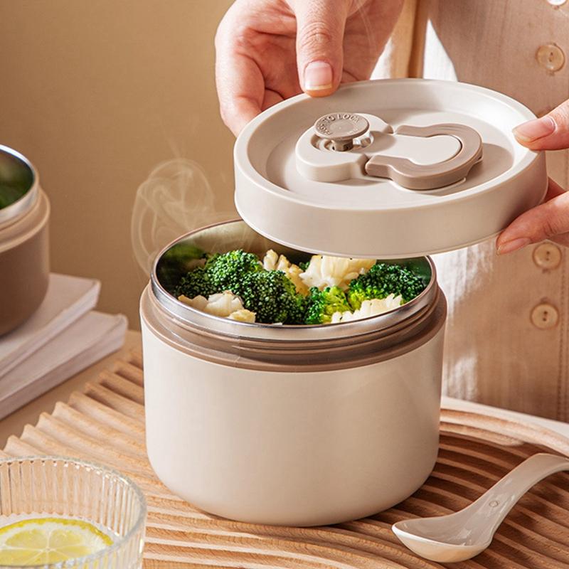 Bento Lunch Box Set, Portable Keep Warm Lunch Container With Insulated Bag, Stainless Steel Thermal Food Container