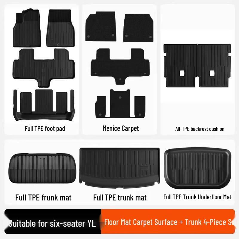 Full Coverage Floor Mats for Tesla Refreshed Model Y/YL - TPE Accessories