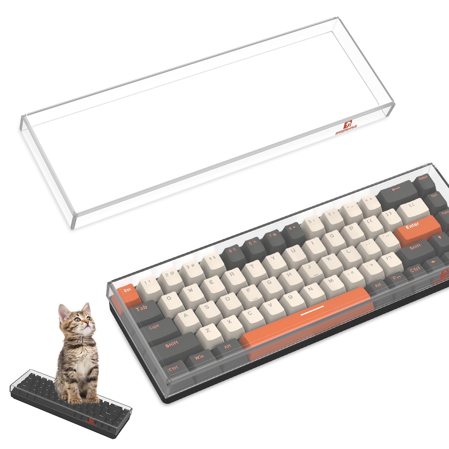 

Клавиатура MAMBASNAKE Подходит для 68-клавишной мини-клавиатуры, высокотемпературная гибка под давлением, чехол-кейс для хранения кошки, пылезащитный, акриловый, 60% клавиатура/игровая