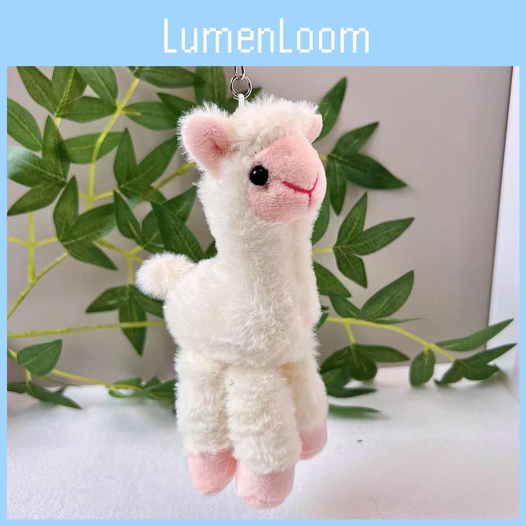 Adorable Alpaca Sweet Plush Toy Keychain Fluffy Mini Doll Great For Bag Charms