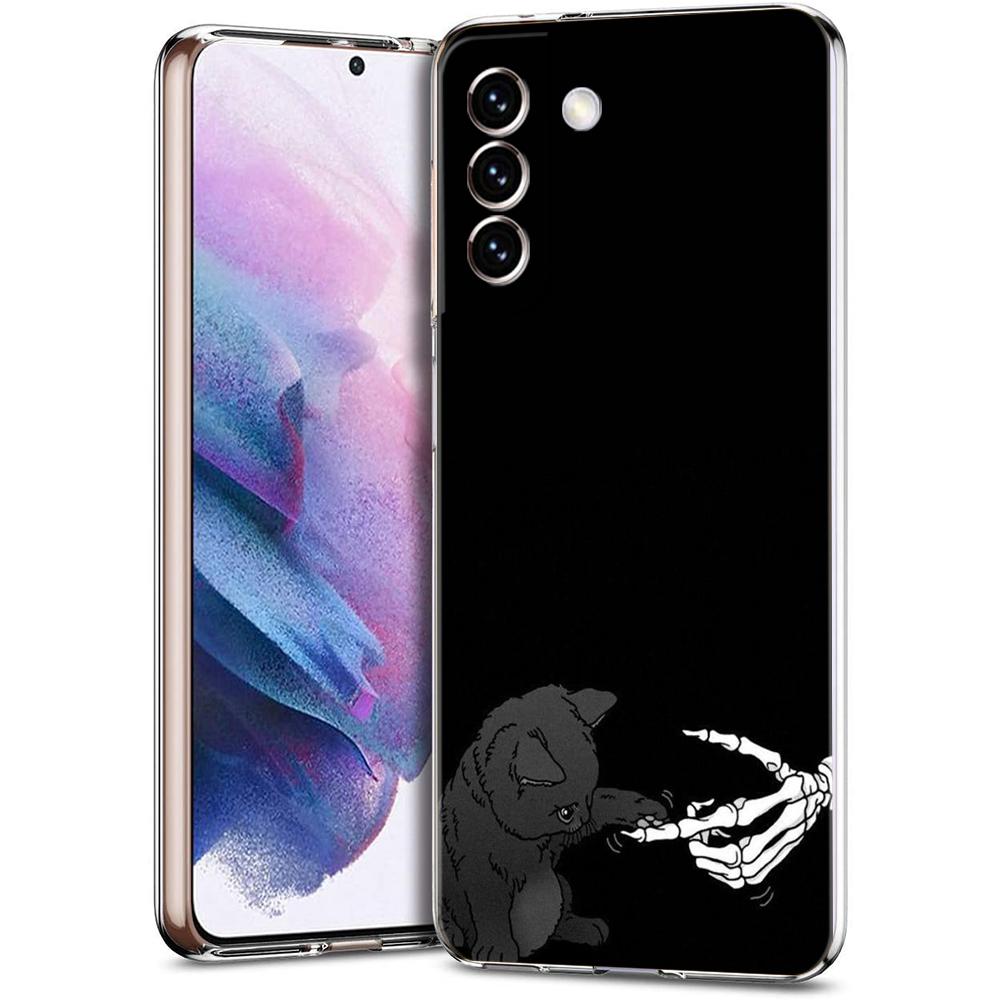 Phone Case For Samsung Galaxy S24 Ultra S23 FE S22 S20 S21 5G S10 S9 Plus S10E S8 Soft Silicone Clear Funny Skeleton Cover