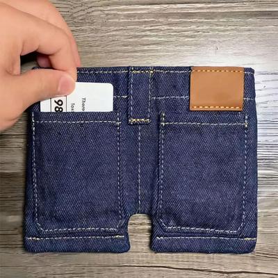 Mini Große Jeans-Geldbörse Vintage-Stil Damen-Geldbörse Neues Modell Münzbörse Multifunktional Große Kapazität Jeans-Geldbörse Geschenk