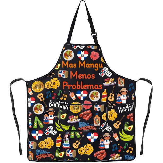 G2TUP Dominican Republic Apron Dominica Cooking Aprons Dominica Kitchen Gifts Dimelo Ke Lo Ke Apron Mas Mangu Ap