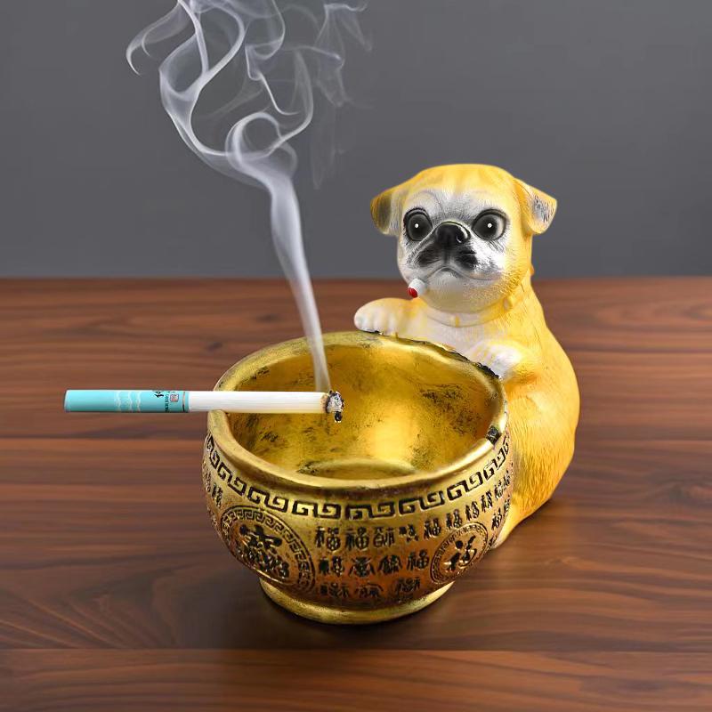 New Ashtray Series Creative Personality Diligent Dog Ashtray Decoration Home Living Room Office Cute Birthday Gift