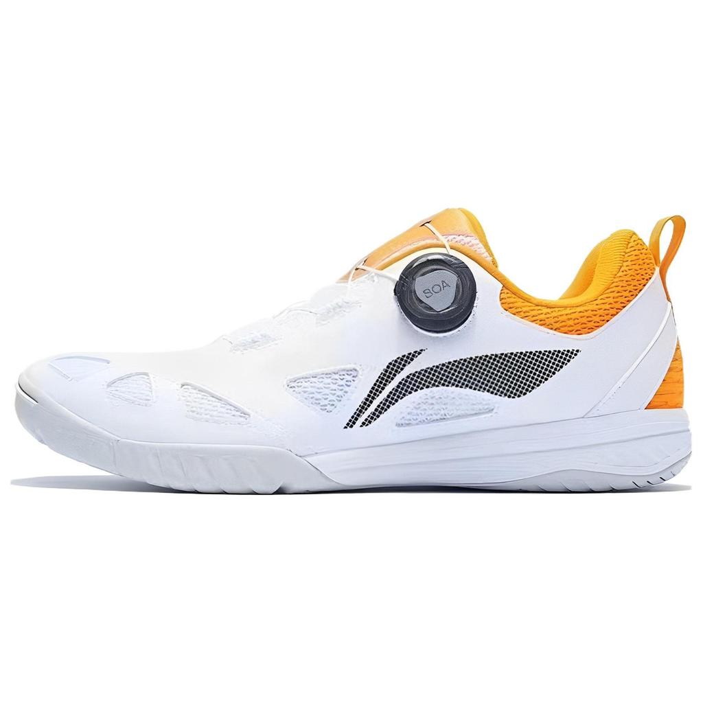 Li Ning Mage ESS Abrasion Resistant Breathable Low Top Table Tennis Shoes Unisex White Orange APTT001-2