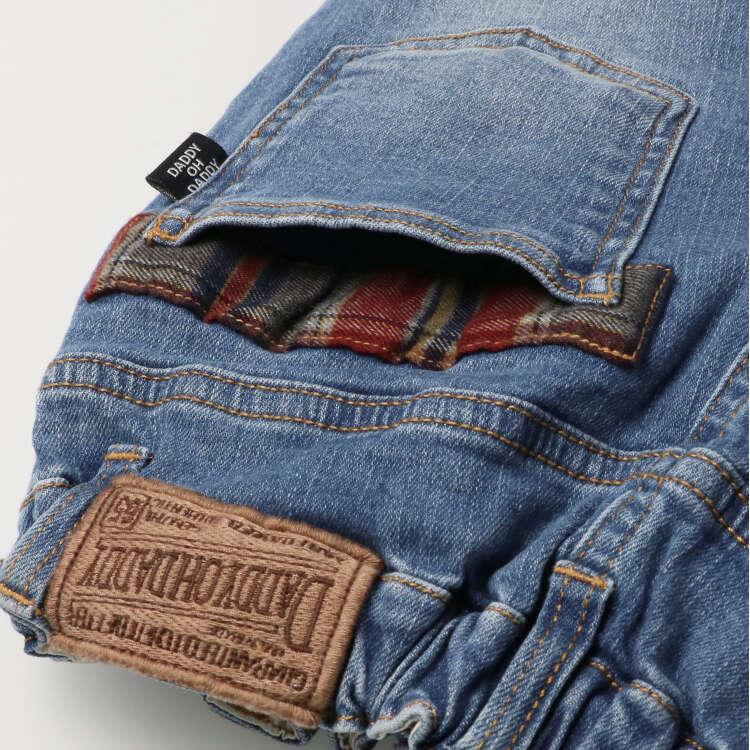 【Kinderkleidung】 Daddy Oh Daddy (Daddy Oh Daddy) Denim-Straight-Hose im Used-Look 90cm-140cm V51018