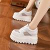 Little white shoes women's 2025 summer new thick-soled muffin shoes hollow breathable mesh sandals casual inner height-increasing women's shoes