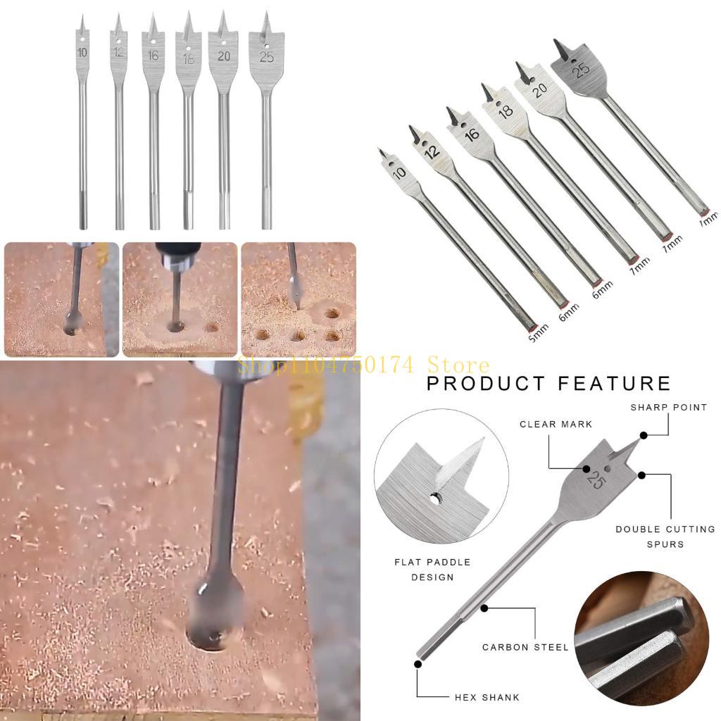 Premium Heat Treated Carbon Steel Shovel Type Wood Auger Bits For Accurate Boring On Electric Drills Expansion Tool top sale