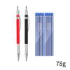 Black Tech Multi-Color 2.0mm Automatic Graphite Pencil with Replaceable Lead - No Sharpening Needed, Ideal for Drawing & Engineering