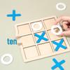 Wooden Tic-Tac-Toe Board Game for Kids: Educational Toy for Early Learning and Logical Thinking Development