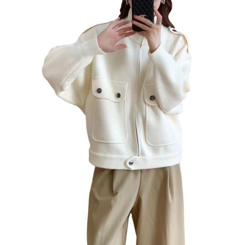 Short Women's Top Autumn New Imitation Mink Casual Knitted Cardigan Loose Fashion Thickened Zipper Women's Coat