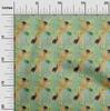 oneOone Cotton Flex Mint Green Fabric Florals Dress Material Fabric Print Fabric By The Yard 40 Inch