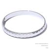 Yhpup 60mm 316l Stainless Steel Round Texture Bracelet Bangle Gold Silver Color Metal Waterproof Wrist Jewelry Bijoux Gift