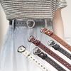 Gothic Love Heart Belts Heart Eyelet Grommet Waist Band Fashion PU Leather Belt  For Women Man