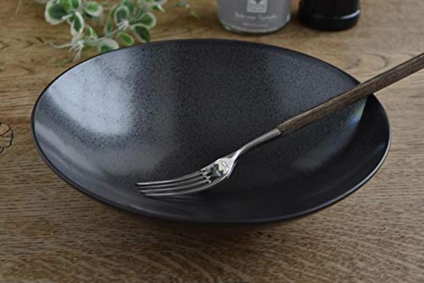 Set of 4 Lindstymest PIANO Piano Black Soup Pasta Plates Safety Tableware Black Black Tableware Porcelain Pasta Plate Salad Plate Curry Plate &