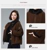 Women's Plus Size Fleece-Lined Jacket - 2024 Autumn/Winter Trend, Thick, Warm, and Stylish for Mature Fashion.