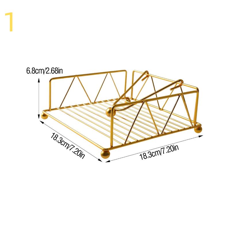 1Pcs Modern Napkin Holder For Table With Weighted Arm, Square Metal Flat Napkin Holder Farmhouse Napkin Box Outdoor Tableware