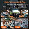 5 Channels 360° DashCam WIFI GPS 5*1080P DVR Car 4way Car Video Recorder camera Front inside Rear View Camera 24H Parking