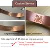 Vinterly Twisted Pure Copper Magnetic Bracelets Benefits Adjustable Open Cuff Jewelry for Women Men 12mm High Magnet Resizable