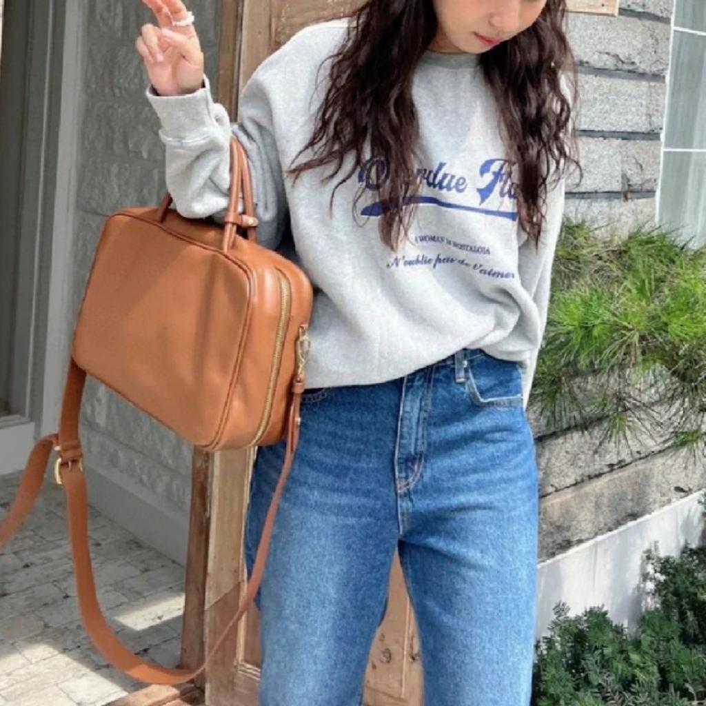 Plain Leather Briefcase Retro Preservation Ball Bag Porter Style Wooden Handle Single Compartment Bag Large Capacity Casual Handbag Women