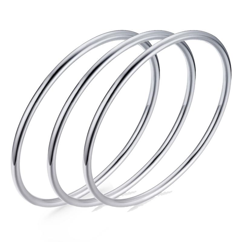 Women Gold Color Stainless Steel Cuff Bracelet, Chic Jewelry Wristband Plain Slip Bangle, Stacking Bracelet Gift To Young Girls