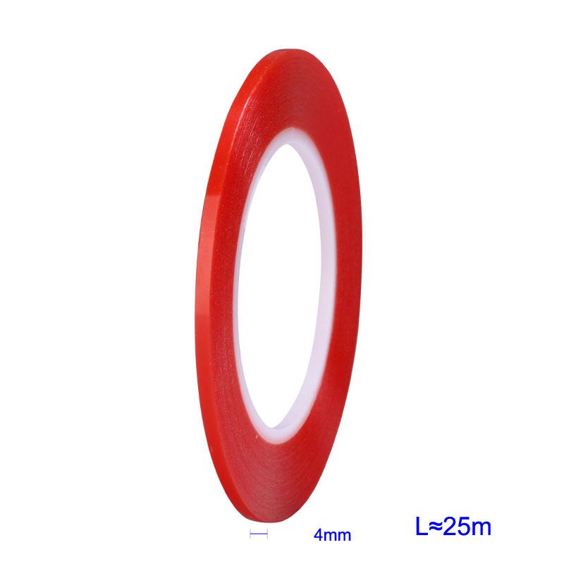 Doppelseitiges Klebeband, Länge 25 m, Breite 2/4/6/8/10 mm, starkes, klares, transparentes, hitzebeständiges Klebeband