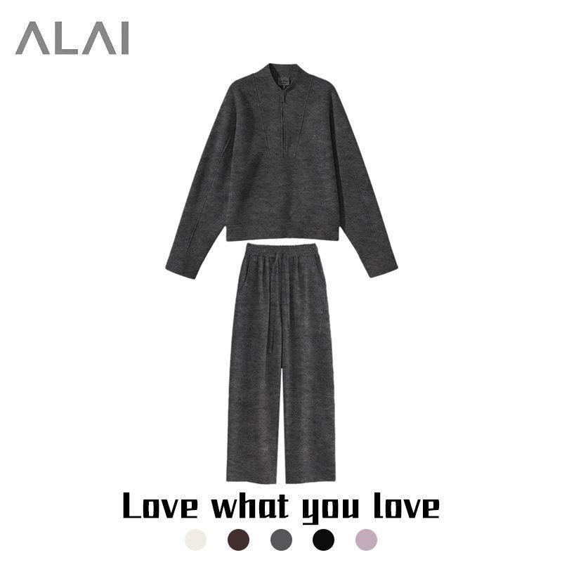 Women's Autumn Slimming Casual Set: Half-Zip Hoodie and Pants