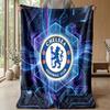 Chelsea FC Theme Blanket Soft Flannel Blanket Plush Throw Blanket Cozy Sofa Bed Blanket for Home Decor