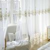 1PC LOZUJOJU French Style Gold Thread Embroidered Sheer Curtain Romantic Style Luxury Tulle for Living Room Bedroom Balcony Window Home Decor