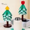 Heat Resistant Pad for Instant Pots Tree-Shaped Wooden Trivets with Storage Stand, Collapsible Rustic Table Protector Dining Pot Holders, Anti